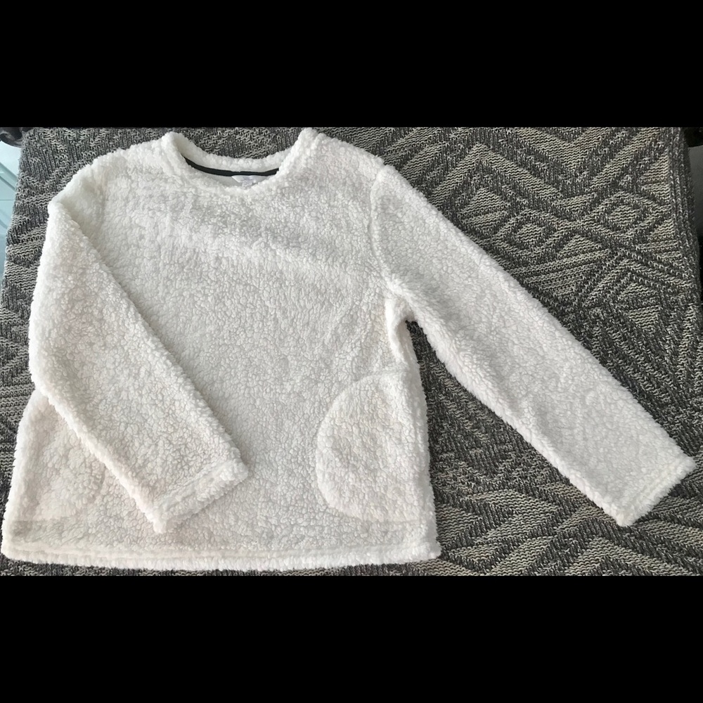 Fuzzy white sweater *never worn*